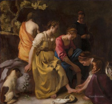  Johan Canvas - Diana and Her Companions Baroque Johannes Vermeer